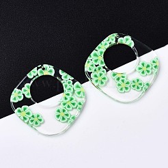 Transparent Clear Cellulose Acetate(Resin) Pendants&nbsp;LS-KY-T040-63A