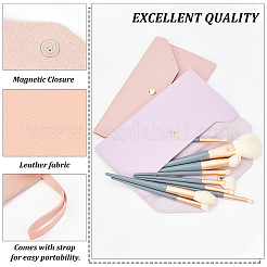 4Pcs 4 Colors Portable PU Leather Makeup Brush Bag&nbsp;AJEW-GA0004-45