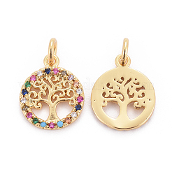 Brass Micro Pave Cubic Zirconia Charms&nbsp;X-ZIRC-L070-45G