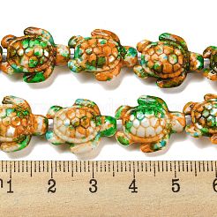 Spray Painted Synthetic Turquoise Beads Strands&nbsp;G-E617-A02-02