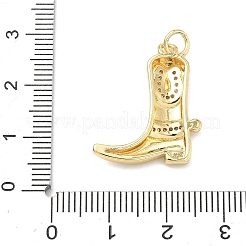 Brass Micro Pave Cubic Zirconia Pendants&nbsp;KK-H539-03G