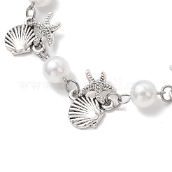 Ocean Series Alloy Shape Shell & Starfish Link Bracelets&nbsp;BJEW-JB11840-01