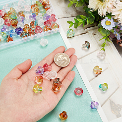 80Pcs 4 Colors Transparent Glass Beads&nbsp;GLAA-PH0002-32