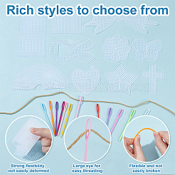 100Pcs 10 Styles DIY Plastic Canvas Shapes&nbsp;DIY-WA0001-30