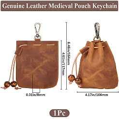 Leather Mini Pouch Keychain&nbsp;AJEW-WH20007-13C