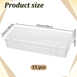 15Pcs Plastic Bead Containers with Hinged Lid&nbsp;AJEW-GO0004-86