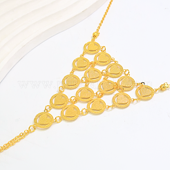 Brass Layered Link Ring Bracelets for Women&nbsp;GT6383-3