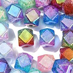 50Pcs Transparent Crackle Acrylic Beads&nbsp;OACR-CJ0001-97