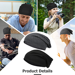 2Pcs 2 Colors Cotton Beanie Hat&nbsp;AJEW-CY0001-45