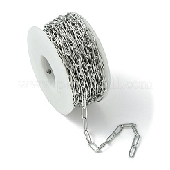 Non-Tarnish Handmade 304 Stainless Steel Paperclip Chains&nbsp;STAS-F230-15P