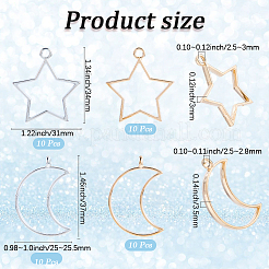 40Pcs 4 Styles Tibetan Style Zinc Alloy Pendants&nbsp;FIND-SP0004-95
