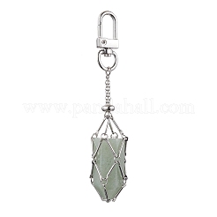 Brass Macrame Pouch Stone Holder Pendant Decoration&nbsp;HJEW-JM01690-02