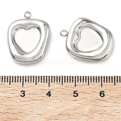 304 Stainless Steel Pendant Cabochon Settings&nbsp;STAS-C167-07D-P