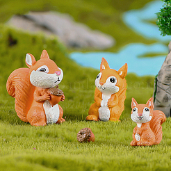 30Pcs 3 Styles PVC Plastic Squirrel Miniature Ornaments&nbsp;DJEW-SP0001-26