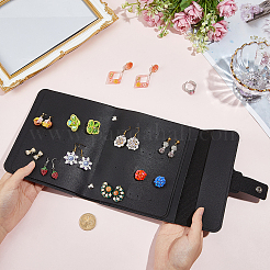1Pc PU Leather Earring Organizer Book&nbsp;ABAG-CL0001-71