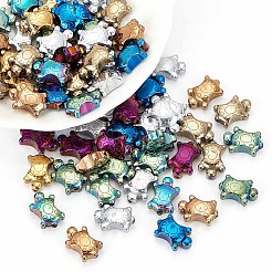 80pcs 8 colors Electroplate Non-magnetic Synthetic Hematite Beads Strands&nbsp;G-AR0005-13