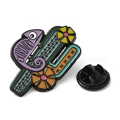 Cactus with Chameleon Enamel Pin&nbsp;JEWB-H013-01EB-02
