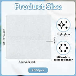 500Pcs Square Tracing Paper&nbsp;DIY-WH0750-227A