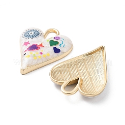 Rack Plating Alloy Enamel Pendants&nbsp;FIND-C050-09G