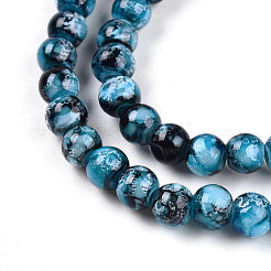 Baking Paint Glass Beads Strands&nbsp;DGLA-N003-4mm-A08