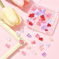 60Pcs Transparent Spray Paint Glass Beads&nbsp;GLAA-FS0002-09