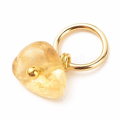7Pcs 7 Styles Natural Stone Chip Charms&nbsp;PALLOY-JF01485-01