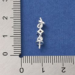 Brass Micro Pave Cubic Zirconia Peg Bails&nbsp;LS-KK-K371-19P