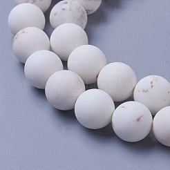 Natural Magnesite Beads Strands&nbsp;G-F592-03-6mm
