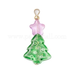 Star Transparent Glass Charms&nbsp;PALLOY-JF02751