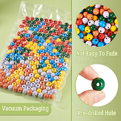 240Pcs 6 Colors Natural Wooden Beads&nbsp;WOOD-TA0002-74A