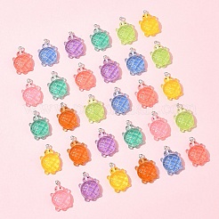 32Pcs 8 Colors Gradient Color & Luminous Opaque Resin Pendants&nbsp;RESI-FS0001-96