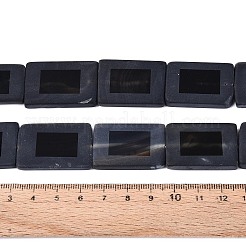 Dyed & Heated Natural  Black Agate Beads Strands&nbsp;G-T144-25B-02