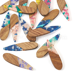 16Pcs 8 Colors  Resin and Walnut Pendants&nbsp;FIND-TA0006-40