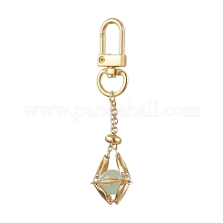 Stainless Steel Macrame Chain Pouch Round Natural Lapis Lazuli & Amethyst & Green Aventurine & Carnelian & Rose Quartz Holder Pendant Decorations&nbsp;HJEW-JM02050-01
