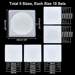 50 Sets 5 Styles Plastic Square Coin Boxes&nbsp;KY-NB0001-58