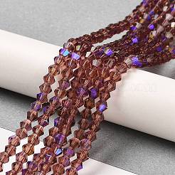 Transparent Electroplate Glass Beads Strands&nbsp;EGLA-A039-T3mm-L05