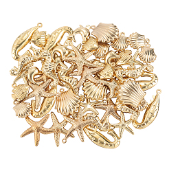 54Pcs 9 Styles Ocean Theme 316 Surgical Stainless Steel Pendants&nbsp;STAS-SC0010-04