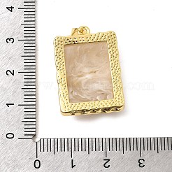 Brass Resin Pendants&nbsp;KK-A296-53G-G01