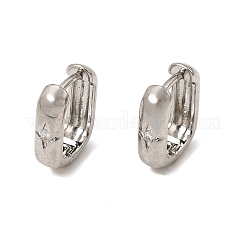 Brass Micro Pave Cubic Zirconia Hoop Earrings&nbsp;KK-CBA5585-09P