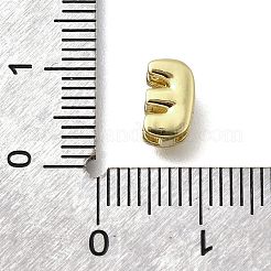 Brass Micro Pave Cubic Zirconia Letter Multi-Strand Links&nbsp;KK-D295-32G-05
