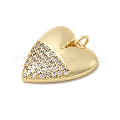 Brass Micro Pave Cubic Zirconia Pendants&nbsp;KK-H519-10G