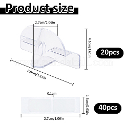Transparent PET Wall-mounted glasses Storage Rack&nbsp;AJEW-WH0481-731