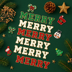 Christmas Theme Polyester Computerized Embroidery Iron On/Sew On Patches&nbsp;PATC-MA0001-44