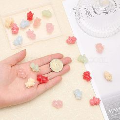 21Pcs 7 Colors Opaque Resin Beads&nbsp;RESI-CA0001-48