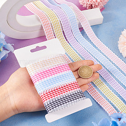 25 Yards 5 Colors Polycotton(Polyester Cotton) Ribbon&nbsp;OCOR-TAC0030-02B