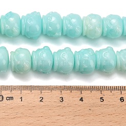 Synthetic Coral Dyed Carved Beads&nbsp;BSHE-H114-03D