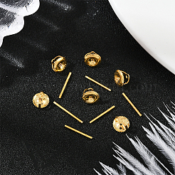 6 Sets 925 Sterling Silver Ear Nuts with Pins&nbsp;STER-BBC0008-58G