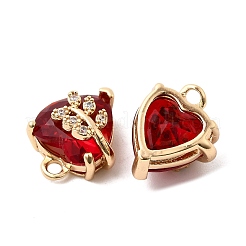 Brass Micro Pave Cubic Zirconia Pendants&nbsp;KK-K274-14G-03