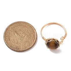 Natural Mixed Gemstone Half Round Open Cuff Rings&nbsp;RJEW-JR00574