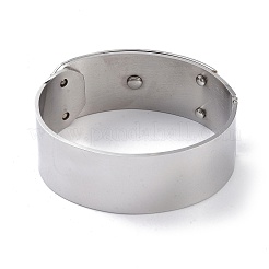 Non-Tarnish Donut 304 Stainless Steel Bangles&nbsp;BJEW-G700-07B-P